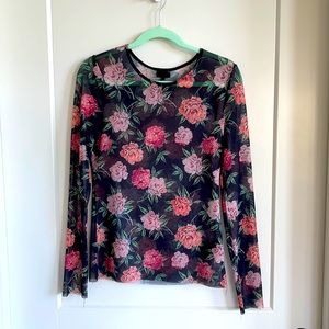Seven Sisters Floral Mesh Top